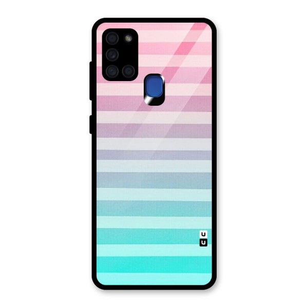 Pastel Ombre Glass Back Case for Galaxy A21s