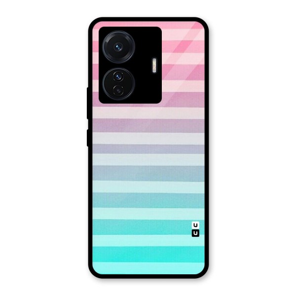 Pastel Ombre Glass Back Case for Vivo T1 Pro