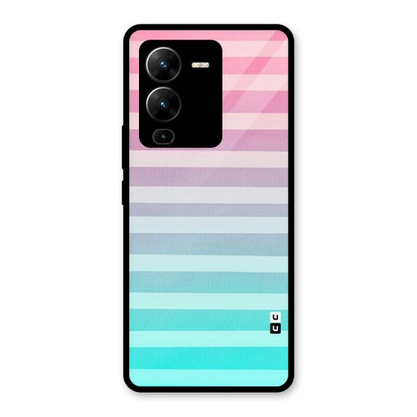 Pastel Ombre Glass Back Case for Vivo V25 Pro