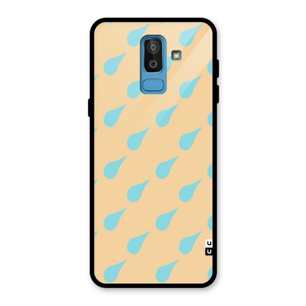 Pastel Orange Drops Glass Back Case for Galaxy J8