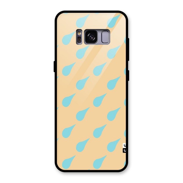 Pastel Orange Drops Glass Back Case for Galaxy S8