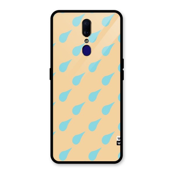 Pastel Orange Drops Glass Back Case for Oppo F11