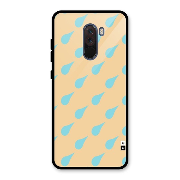 Pastel Orange Drops Glass Back Case for Poco F1