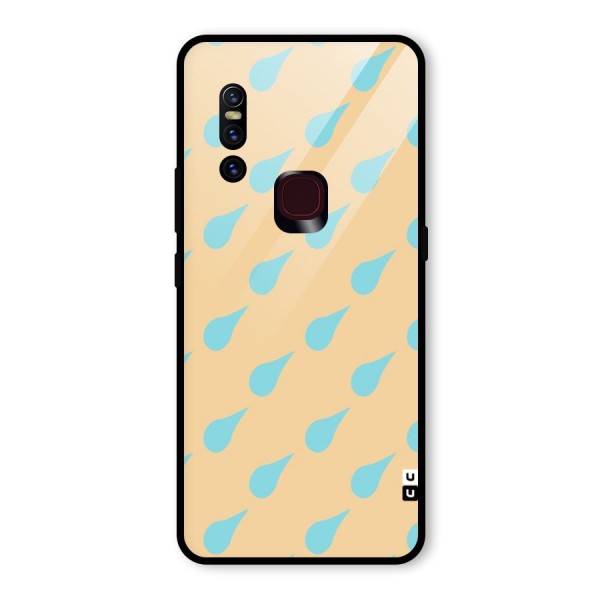 Pastel Orange Drops Glass Back Case for Vivo V15