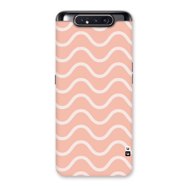 Pastel Peach Waves Back Case for Galaxy A80