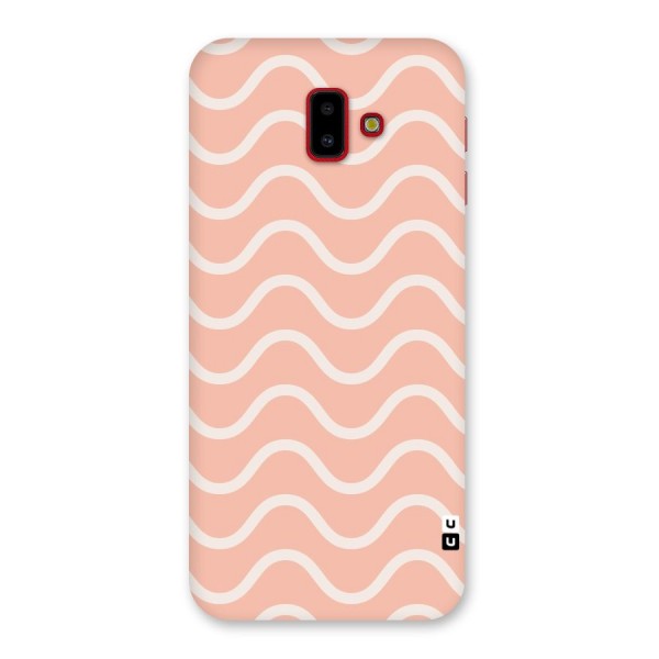 Pastel Peach Waves Back Case for Galaxy J6 Plus