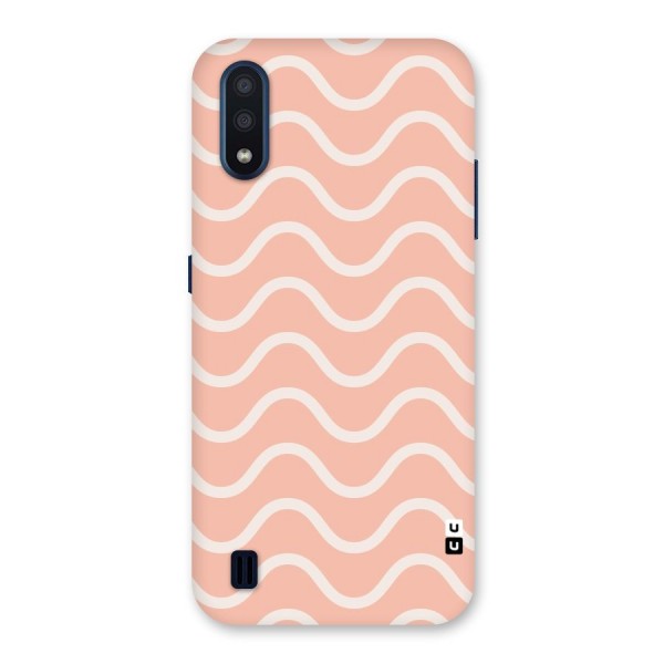 Pastel Peach Waves Back Case for Galaxy M01