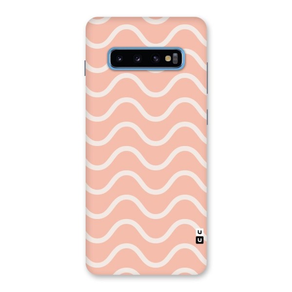 Pastel Peach Waves Back Case for Galaxy S10 Plus