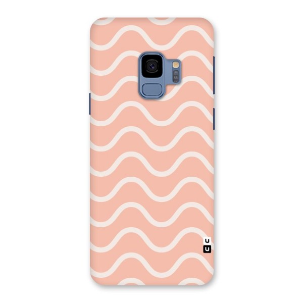 Pastel Peach Waves Back Case for Galaxy S9