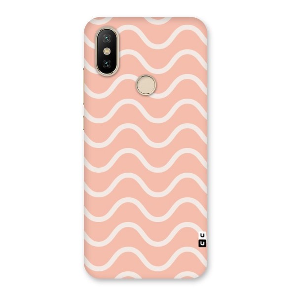 Pastel Peach Waves Back Case for Mi A2