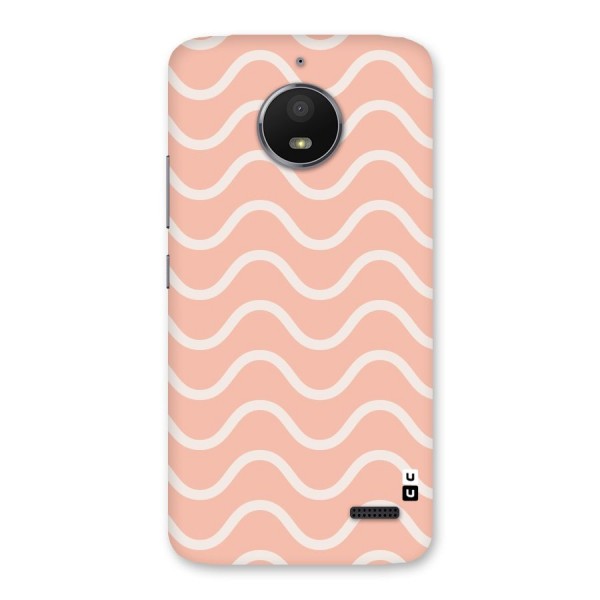 Pastel Peach Waves Back Case for Moto E4