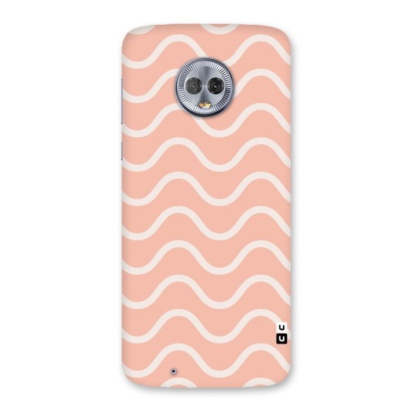 Pastel Peach Waves Back Case for Moto G6