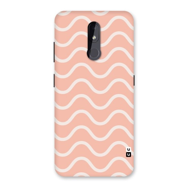 Pastel Peach Waves Back Case for Nokia 3.2