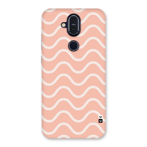 Pastel Peach Waves Back Case for Nokia 8.1