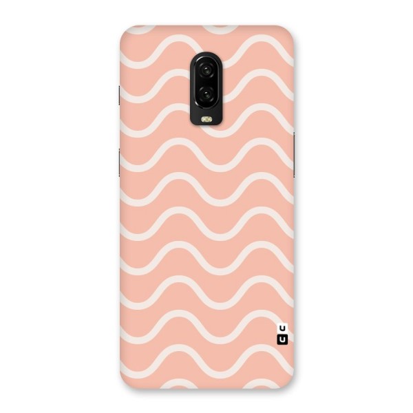 Pastel Peach Waves Back Case for OnePlus 6T