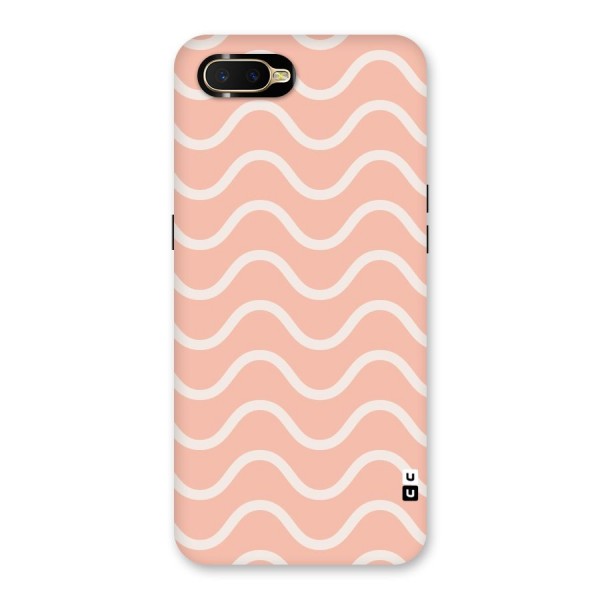 Pastel Peach Waves Back Case for Oppo K1