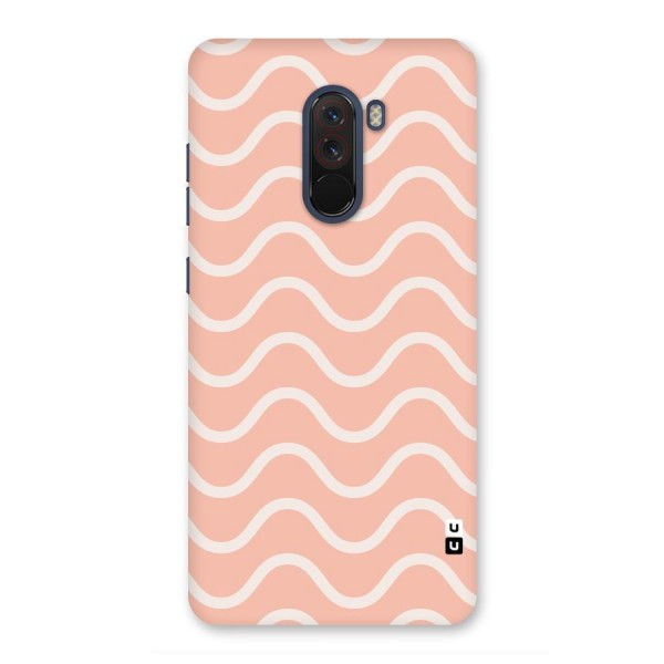 Pastel Peach Waves Back Case for Poco F1