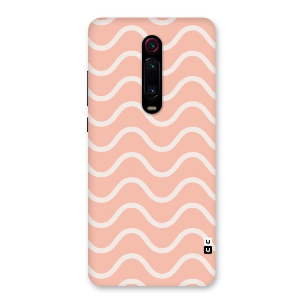 Pastel Peach Waves Back Case for Redmi K20 Pro