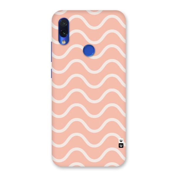 Pastel Peach Waves Back Case for Redmi Note 7