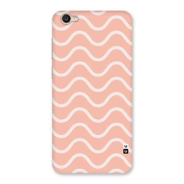 Pastel Peach Waves Back Case for Vivo Y55s