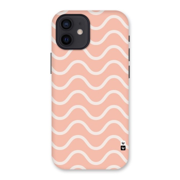 Pastel Peach Waves Back Case for iPhone 12