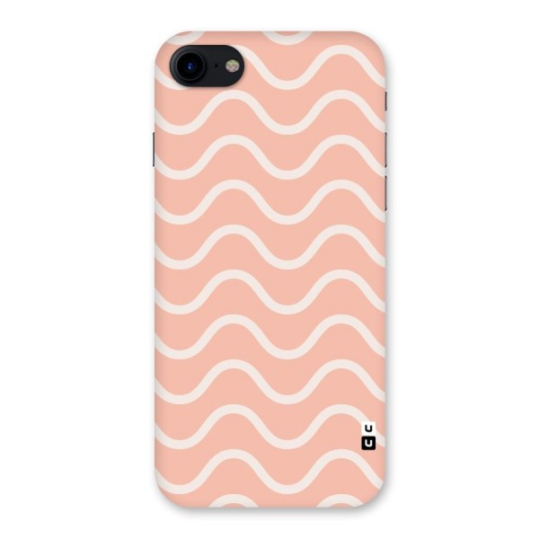 Pastel Peach Waves Back Case for iPhone SE 2020