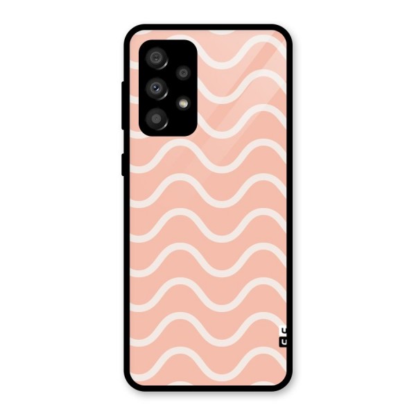 Pastel Peach Waves Glass Back Case for Galaxy A32