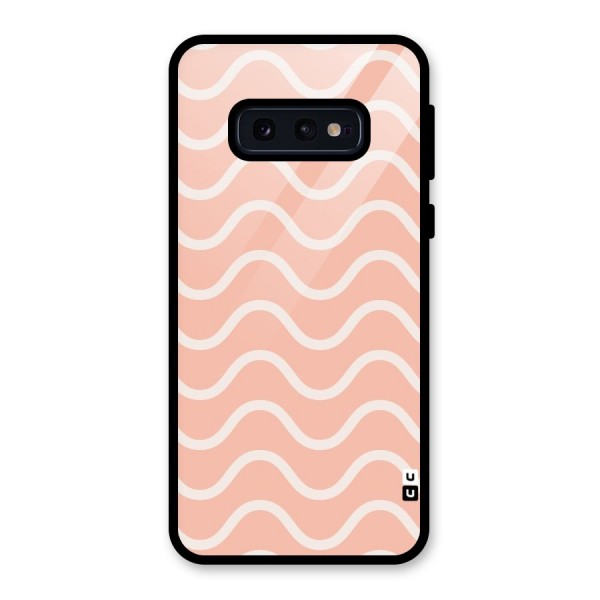 Pastel Peach Waves Glass Back Case for Galaxy S10e