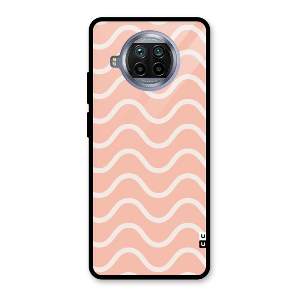 Pastel Peach Waves Glass Back Case for Mi 10i