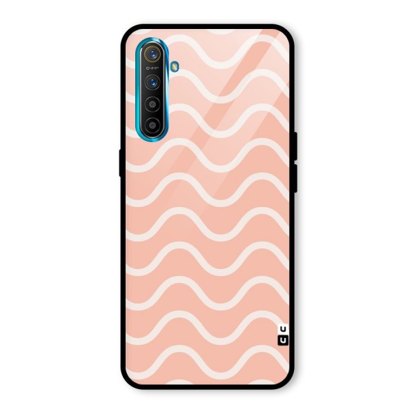 Pastel Peach Waves Glass Back Case for Realme XT