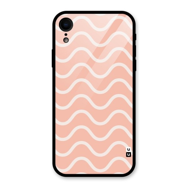 Pastel Peach Waves Glass Back Case for XR