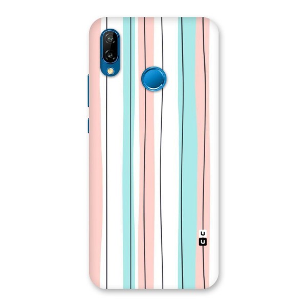 Pastel Tri Stripes Back Case for Huawei P20 Lite