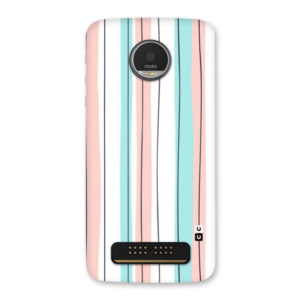 Pastel Tri Stripes Back Case for Moto Z Play