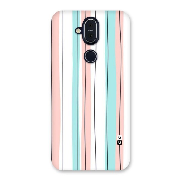 Pastel Tri Stripes Back Case for Nokia 8.1