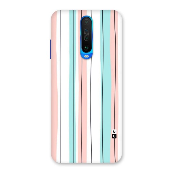 Pastel Tri Stripes Back Case for Poco X2