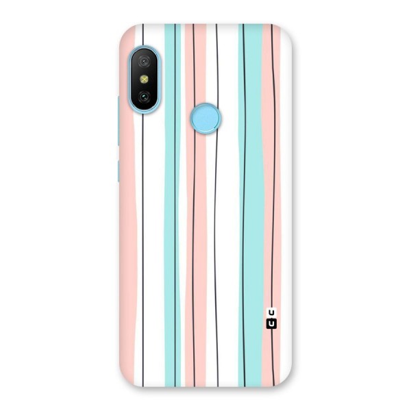 Pastel Tri Stripes Back Case for Redmi 6 Pro