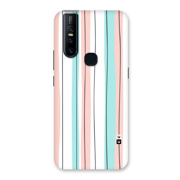 Pastel Tri Stripes Back Case for Vivo V15