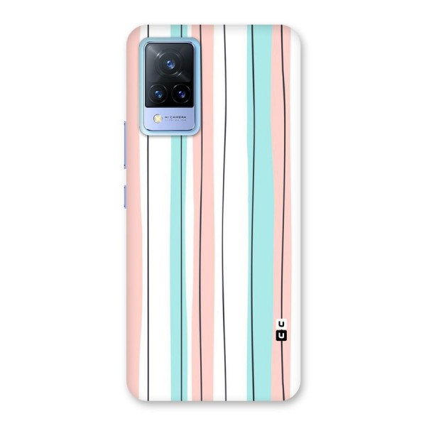 Pastel Tri Stripes Back Case for Vivo V21 5G