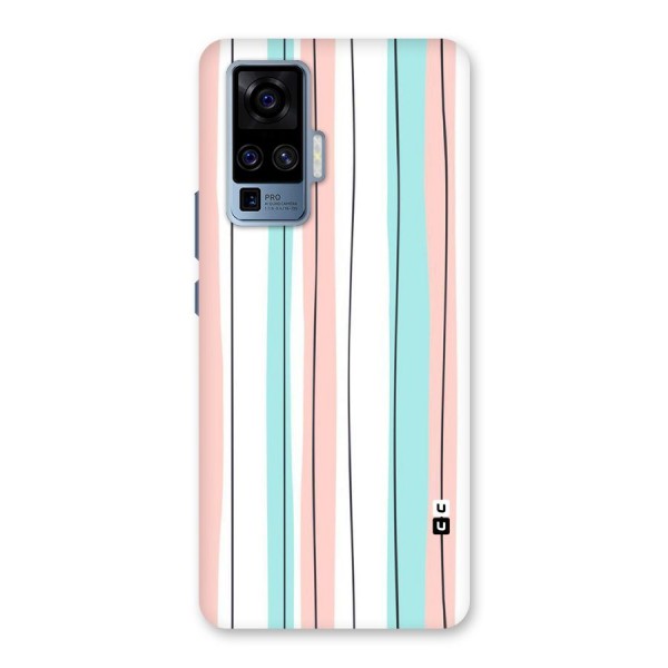 Pastel Tri Stripes Back Case for Vivo X50 Pro