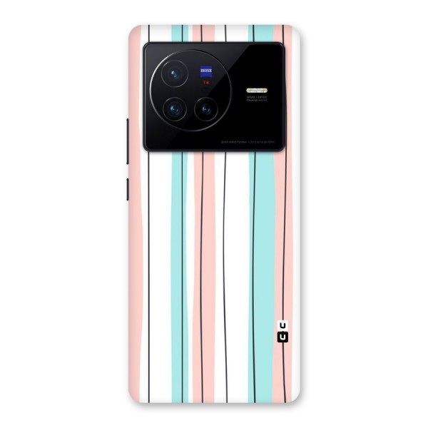 Pastel Tri Stripes Back Case for Vivo X80