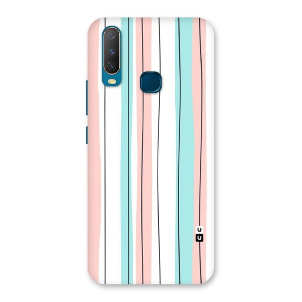 Pastel Tri Stripes Back Case for Vivo Y15