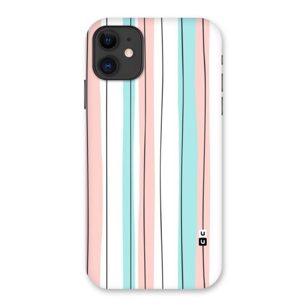 Pastel Tri Stripes Back Case for iPhone 11