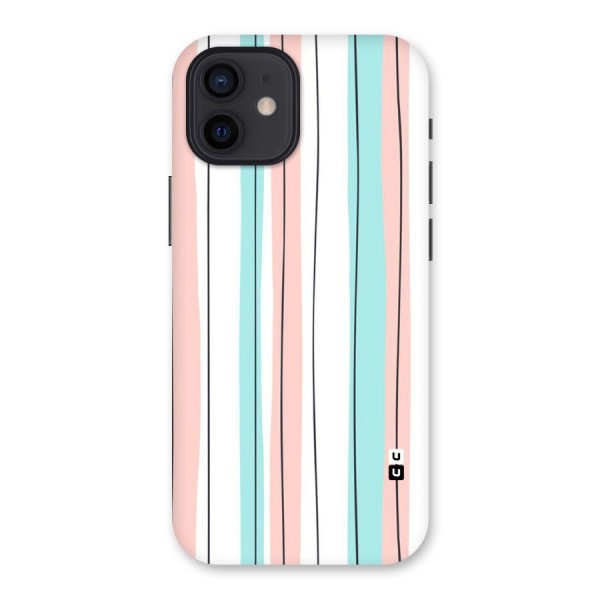 Pastel Tri Stripes Back Case for iPhone 12