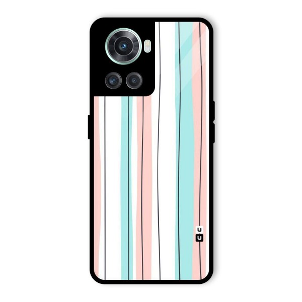 Pastel Tri Stripes Glass Back Case for OnePlus 10R
