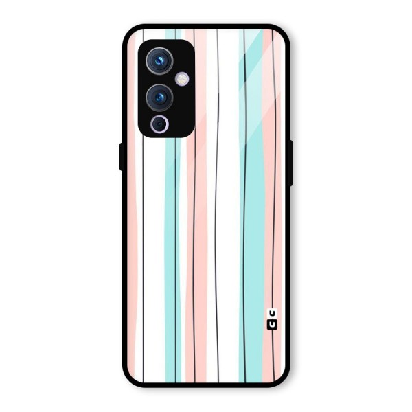 Pastel Tri Stripes Glass Back Case for OnePlus 9