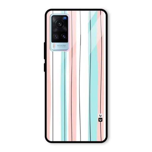 Pastel Tri Stripes Glass Back Case for Vivo X60