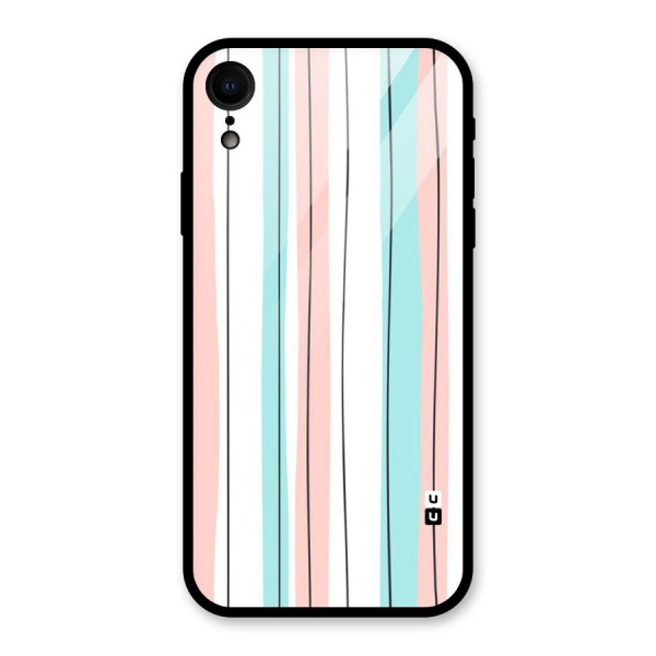 Pastel Tri Stripes Glass Back Case for XR