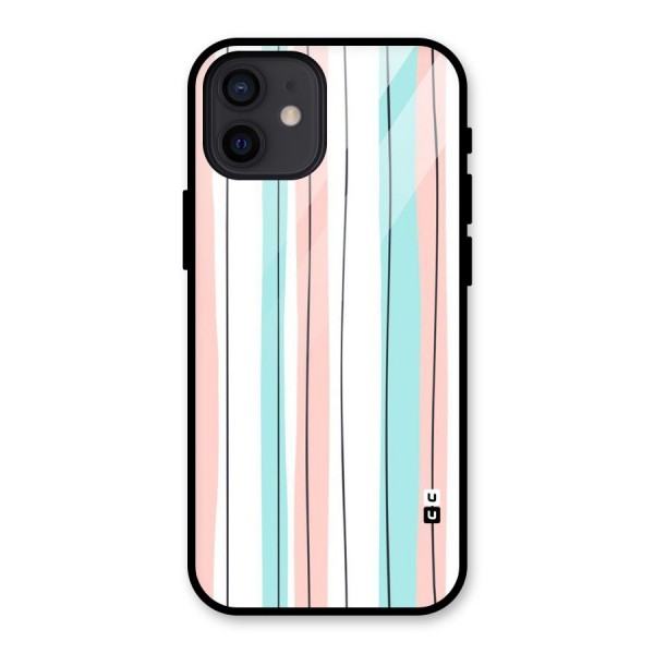 Pastel Tri Stripes Glass Back Case for iPhone 12