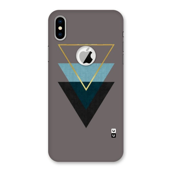 Pastel Triangle Back Case for iPhone XS Logo Cut