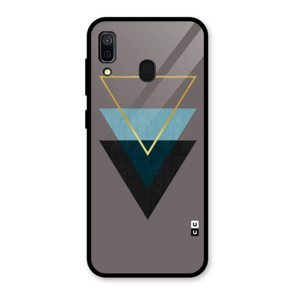 Pastel Triangle Glass Back Case for Galaxy A30